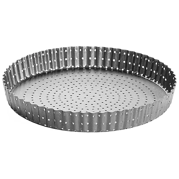 Perfobake Loose Based 25cm Perforated Quiche Tin 3 Perfobake Loose Based 25cm Perforated Quiche Tin