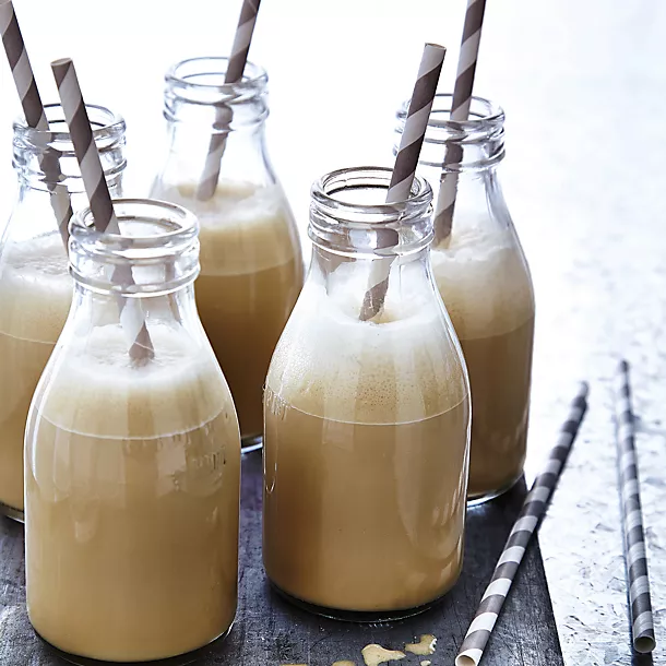 12 Lakeland 250ml Lidded Glass Milk Bottles 4 12 Lakeland 250ml Lidded Glass Milk Bottles - Image 2