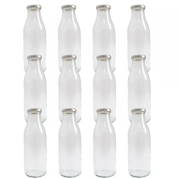12 Lakeland 500ml Lidded Glass Milk Bottles 3 12 Lakeland 500ml Lidded Glass Milk Bottles
