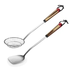 Prue’s World Stainless Steel 2-Piece Wok Utensil Set