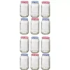 12 Standard Glass Jam Jars With 12 Blue & Red Lids 1lb 454g -Lake Land 26499 1