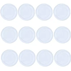 12 Small Glass Jam Jars With 12 White Lids 7 12 Small Glass Jam Jars With 12 White Lids -Lake Land 26500 3
