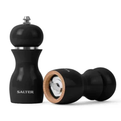 Salter High Gloss Black Salt & Pepper Mill Gift Set