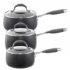 Lakeland Hard Anodised Bell Shaped 3-Piece Pan Set 1 Lakeland Hard Anodised Bell Shaped 3-Piece Pan Set -Lake Land 26617 1