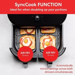 Instant Vortex Plus Dual Drawer Air Fryer With ClearCook 11 Instant Vortex Plus Dual Drawer Air Fryer With ClearCook -Lake Land 26873 5