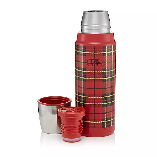Thermos Red Check Insulated Flask 470ml 4 Thermos Red Check Insulated Flask 470ml - Image 2