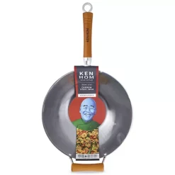Ken Hom 32cm Carbon Steel Wok With Wooden Handle 9 Ken Hom 32cm Carbon Steel Wok With Wooden Handle -Lake Land 26935 4