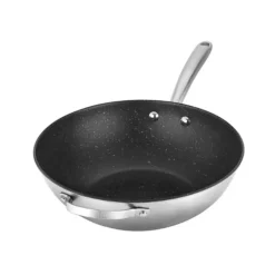 Prestige Scratch Guard Stainless Steel 29cm Stir Fry Wok
