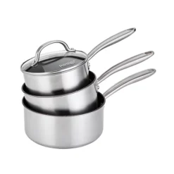 Prestige Scratch Guard Stainless Steel 3-Piece Saucepan Set
