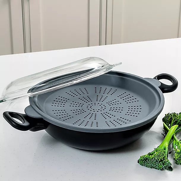 Prestige Nadiya Loves 4-in-1 Wok Set With Steamer And Glass Lid 26cm 4 Prestige Nadiya Loves 4-in-1 Wok Set With Steamer And Glass Lid 26cm - Image 2