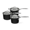 Circulon Style Hard Anodised 3-Piece Pan Set With Lids 1 Circulon Style Hard Anodised 3-Piece Pan Set With Lids -Lake Land 27296 1