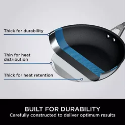 Ninja ZEROSTICK 2-Piece Stackable Frying Pan Collection 19 Ninja ZEROSTICK 2-Piece Stackable Frying Pan Collection -Lake Land 27307 6