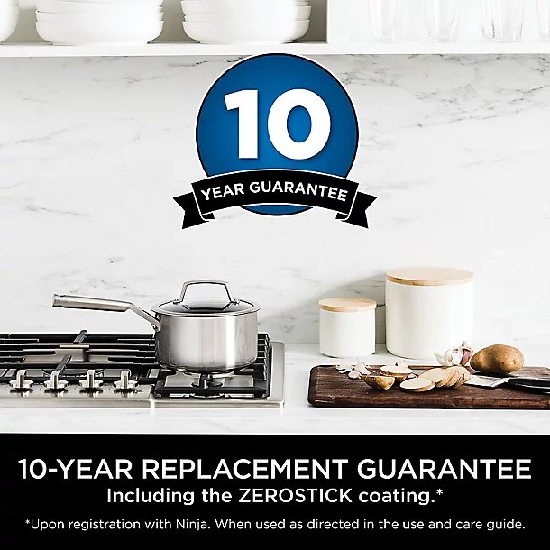 Ninja ZEROSTICK Stainless Steel 20cm Saucepan With Lid 12 Ninja ZEROSTICK Stainless Steel 20cm Saucepan With Lid - Image 10