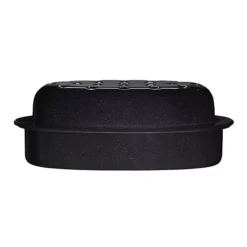 Enamel Self Basting Oval Roasting Tin With Lid 17 Enamel Self Basting Oval Roasting Tin With Lid -Lake Land 32195 7
