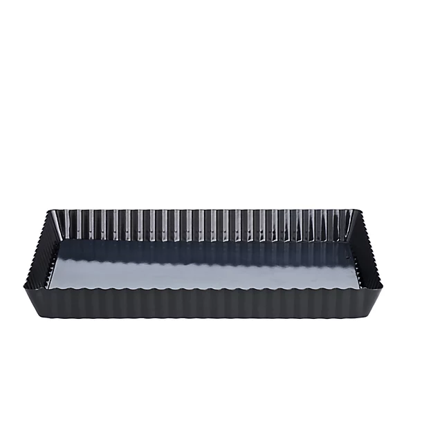 Enamel Base Loose-Based Fluted Flan, Tart & Quiche Tin – Rectangular 4 Enamel Base Loose-Based Fluted Flan, Tart & Quiche Tin – Rectangular - Image 2