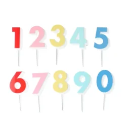 Meri-Meri Meri Meri Rainbow Acrylic Number Cake Toppers