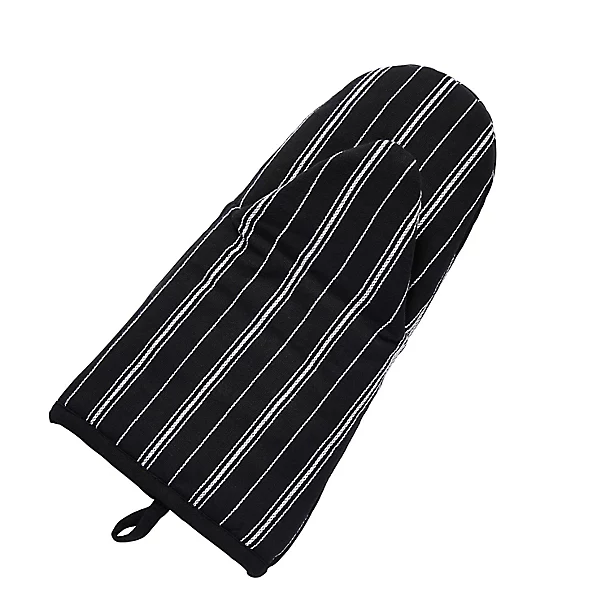 Lakeland Black Butcher’s Stripe Oven Mitt 3 Lakeland Black Butcher’s Stripe Oven Mitt