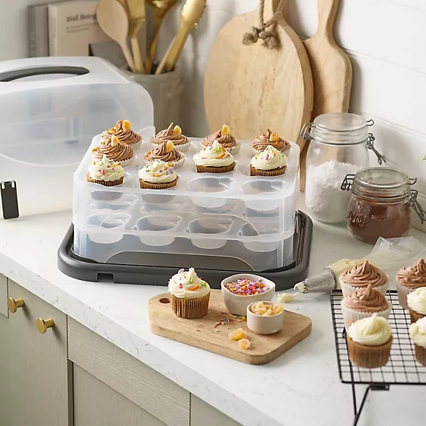 Lakeland Two-Tier 24 Cupcake Carrier 4 Lakeland Two-Tier 24 Cupcake Carrier - Image 2
