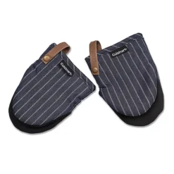 2 Cuisinart Neoprene Mini Oven Mitts Herringbone Blue
