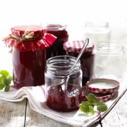 12 Small Glass Jam Jars With Lids 190ml (8oz) 10 12 Small Glass Jam Jars With Lids 190ml (8oz) -Lake Land 3818 3