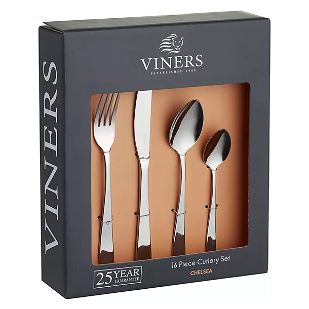 16pc Viners Chelsea Stainless Steel Cutlery Gift Set 303.116 3 16pc Viners Chelsea Stainless Steel Cutlery Gift Set 303.116
