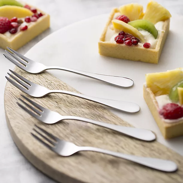 6pc Viners Select Stainless Steel Pastry Fork Set 4 6pc Viners Select Stainless Steel Pastry Fork Set - Image 2