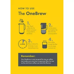 Barista & Co. OneBrew One-Cup Coffee Maker And Tea Infuser 350ml 19 Barista & Co. OneBrew One-Cup Coffee Maker And Tea Infuser 350ml -Lake Land 62375 8