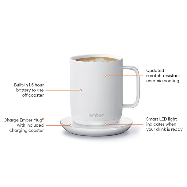 Ember Temperature Controlled Mug - White 295ml 5 Ember Temperature Controlled Mug - White 295ml - Image 3
