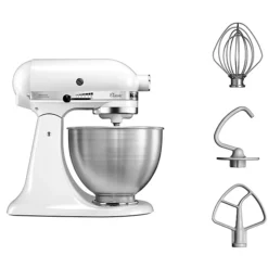 KitchenAid Classic Stand Mixer White 5K45SSBWH 18 KitchenAid Classic Stand Mixer White 5K45SSBWH -Lake Land 63178 6