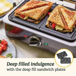 Cuisinart 2-in-1 Grill And Sandwich Maker Midnight Grey GRSM4U 12 Cuisinart 2-in-1 Grill And Sandwich Maker Midnight Grey GRSM4U -Lake Land 63200 3