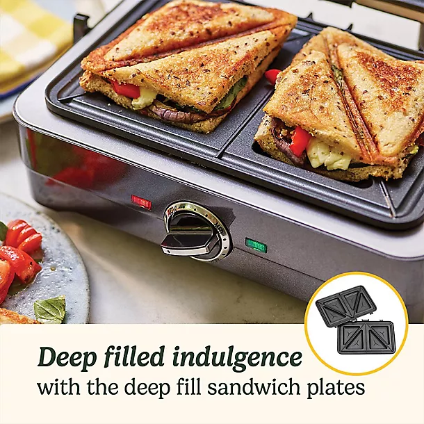 Cuisinart 2-in-1 Grill And Sandwich Maker Midnight Grey GRSM4U 5 Cuisinart 2-in-1 Grill And Sandwich Maker Midnight Grey GRSM4U - Image 3