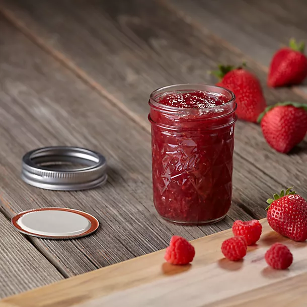 6 Ball Regular Mouth Quilted Crystal Mason Preserving Jars 240ml 13 6 Ball Regular Mouth Quilted Crystal Mason Preserving Jars 240ml - Image 11