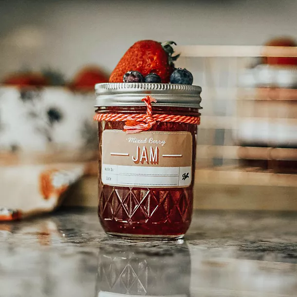 6 Ball Regular Mouth Quilted Crystal Mason Preserving Jars 240ml 4 6 Ball Regular Mouth Quilted Crystal Mason Preserving Jars 240ml - Image 2