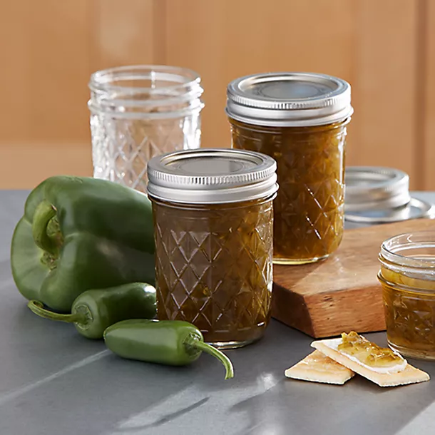 6 Ball Regular Mouth Quilted Crystal Mason Preserving Jars 240ml 11 6 Ball Regular Mouth Quilted Crystal Mason Preserving Jars 240ml - Image 9