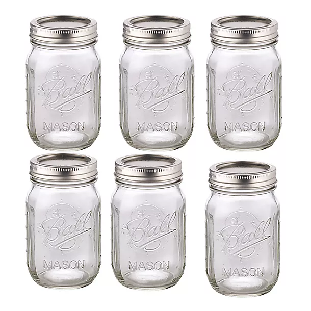 6 Ball Regular Mouth Mason Preserving Jars 473ml 3 6 Ball Regular Mouth Mason Preserving Jars 473ml