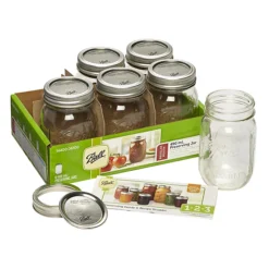 6 Ball Regular Mouth Mason Preserving Jars 473ml 24 6 Ball Regular Mouth Mason Preserving Jars 473ml -Lake Land 70512 11