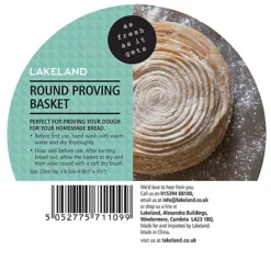 Round Homemade Bread Dough Proving Basket 22cm 13 Round Homemade Bread Dough Proving Basket 22cm -Lake Land 71109 6