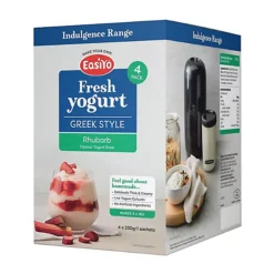EasiYo Indulgence Greek Style Rhubarb Yoghurt Mix X 4