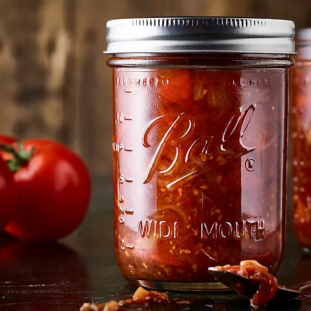 6 Ball Wide Mouth Embossed Glass Jam Jars And Lids 473ml 7 6 Ball Wide Mouth Embossed Glass Jam Jars And Lids 473ml - Image 5