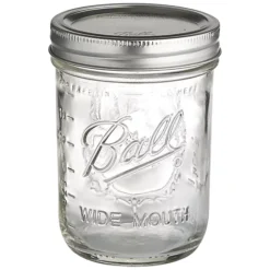 6 Ball Wide Mouth Embossed Glass Jam Jars And Lids 473ml 13 6 Ball Wide Mouth Embossed Glass Jam Jars And Lids 473ml -Lake Land 71670 6