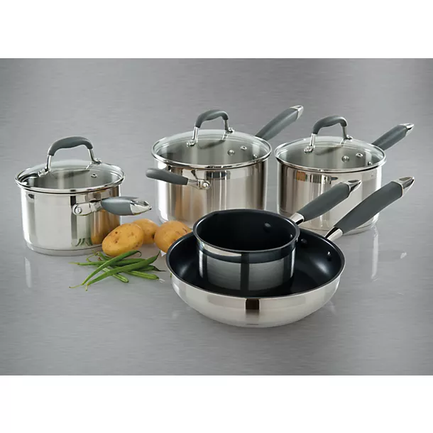 Lakeland 5-Piece Stainless Steel Induction Pan Set 4 Lakeland 5-Piece Stainless Steel Induction Pan Set - Image 2