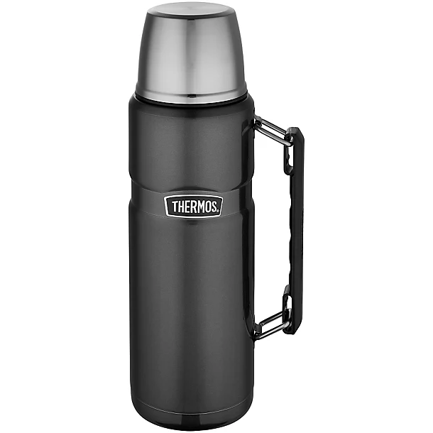 Thermos King Grey Large Flask 1.2L 3 Thermos King Grey Large Flask 1.2L