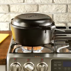 Lodge Cast Iron Double Dutch Oven 26cm -Lake Land 72324 4