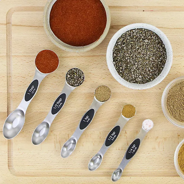 Double End Magnetic Measuring Spoons - Set Of 5 4 Double End Magnetic Measuring Spoons - Set Of 5 - Image 2