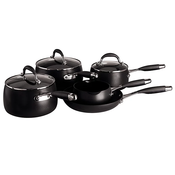 Lakeland Hard Anodised Bell Shaped 5-Piece Pan Set 6 Lakeland Hard Anodised Bell Shaped 5-Piece Pan Set - Image 4
