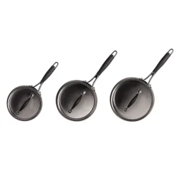 Lakeland Hard Anodised Bell Shaped 5-Piece Pan Set 11 Lakeland Hard Anodised Bell Shaped 5-Piece Pan Set -Lake Land 73065 5