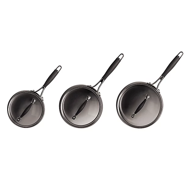 Lakeland Hard Anodised Bell Shaped 5-Piece Pan Set 7 Lakeland Hard Anodised Bell Shaped 5-Piece Pan Set - Image 5
