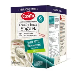 EasiYo Wellbeing Low Fat Greek Style Unsweetened Yoghurt Mix X 6