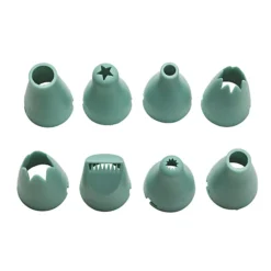 Silicone Piping Bag With Built-in Coupler And 8 Nozzles 16 Silicone Piping Bag With Built-in Coupler And 8 Nozzles -Lake Land 73284 3