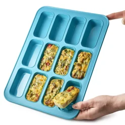 Reinforced Silicone 12-Cup Mini Loaf Cake Pan -Lake Land 73286 3